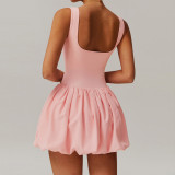 Pleated Tennis Dress With Inside Shorts Quick Dry High Stretch Gym Wear Fitness Sports Dress for Women