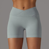High Quality Seamless Sports Gym Pants Solid Scrunch Butt Lifting Tummy Control Quick Drying Breathable Yoga Shorts for Women