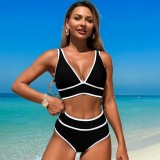2025 Wholesale Fashion Sexy Two Piece  High Waist Swimsuit Bikini Sets Women