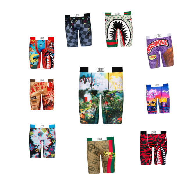 Wholesale Custom Men's Plus Size Seamless Boxers Briefs Vendor's New OEM Printed Ethica Designer Collection Men's Underwear