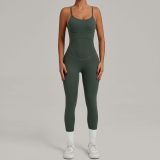 Hot Sale Breathable Sleeveless Yoga Fitness Clothes Tights Bodysuit Activewear Hip Lift Jumpsuit Outfit for Women