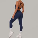 Wholesale Women Adjustable Shoulder Strap Jumpsuit Sports Gym Fitness One Piece Bodysuit Tight Yoga Bodysuits