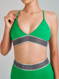 Women's High Quality Custom Logo Two- Piece Fitness Cross Bra High Waist Leggings Fitness Gym Yoga Sets
