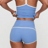 Hot Sale Women 2 Pieces Workout Yoga Clothing Gym Sets Sports Bra Vest High Waist Shorts Fitness Yoga Set
