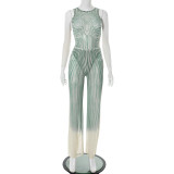 New Arrivals 2025 Summer Printed Ladies Women Clothing Two Piece Romper and Pants Set