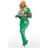 X12023S 2025 Summer Hot Sale Women  V-neck Top and Flared Pants Two-piece Sets