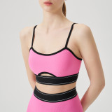 2 Piece Tracksuit Set Gym Running Yoga Sportswear Sports Bra Crop Tank High Waist Shorts Yoga Set for Women