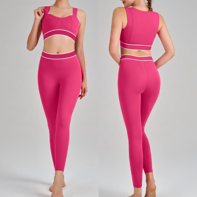 New Design Women's Sportswear Yoga Fitness Gym Bra Vest Running Leggings Workout Set Fitness Yoga Set