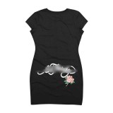 X21856C 2025 Summer Hot Sale Women Short Sleeve Print Dresses