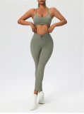 Custom Logo Women Active Wear Set Sports Bra Gym Fitness Yoga Set Gym Clothes Leggings for Women