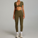Custom Logo Running Beautiful Cross Back Sports Bra High Waist Yoga Shorts Leggings Fitness Outdoor Yoga Sets for Women