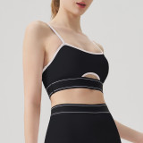 2 Piece Tracksuit Set Gym Running Yoga Sportswear Sports Bra Crop Tank High Waist Shorts Yoga Set for Women
