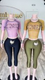 Wholesale 2025 New Arrivals Hot Selling Fashion T Shirt Two Piece Midi Pants Set