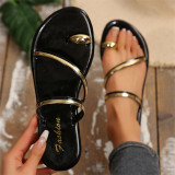 Xuanhui 2025 New Fashion Style slip on Casual Vacation Beach slippers Flats Shoes for Women