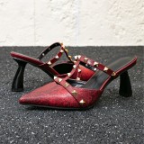 Xuanhui 2025 New Trending Pointed Toe Comfortable Sexy Pumps Outdoor 7.5cm High Heel Sandals for Parties