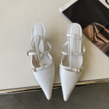 Customized Soft Ladies Summer Sandals Wholesale Designer Patent Leather Female Footwear Latest Casual High Heels Shoes for Women