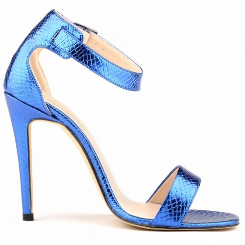 2025 Summer Women's High-Heeled Sandals Open Toe Stiletto with Single Line Ankle Strap  Upper Rubber Insole