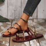 Xuanhui 2025 New Fashion Style slip on Casual Vacation Beach slippers Flats Shoes for Women
