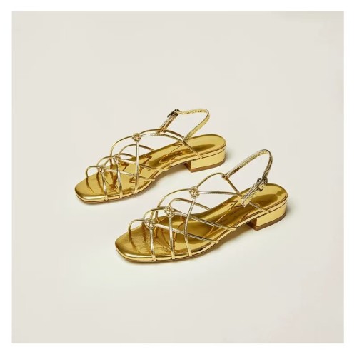 Summer Round Head Woven Hollow Roman Sandals Women Thick Heel Outdoor Casual Sandals Shoes