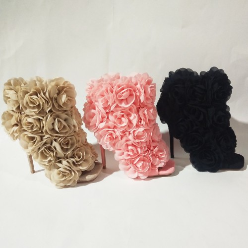 Flower Peep Toe High Heel Ankle Boots Sandals Shoes for Women 2025 Summer