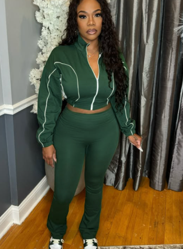 G00609C 2025 Autumn Hot Sale Women Contrast Color Pants Sets