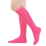 Summer Style Three-Stripe Mid-Calf Socks for Women Black Cotton Knee-High Socks Striped Socks European and American Performance Socks Calf Socks JK