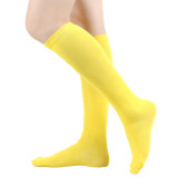 Summer Style Three-Stripe Mid-Calf Socks for Women Black Cotton Knee-High Socks Striped Socks European and American Performance Socks Calf Socks JK