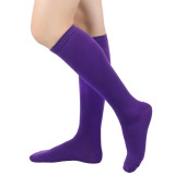 Summer Style Three-Stripe Mid-Calf Socks for Women Black Cotton Knee-High Socks Striped Socks European and American Performance Socks Calf Socks JK