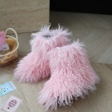 New Children's Snow Boots Warm Wool-like Beach Wool Fur Boots Fur Boots Kids Boots