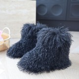New Children's Snow Boots Warm Wool-like Beach Wool Fur Boots Fur Boots Kids Boots