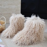 New Children's Snow Boots Warm Wool-like Beach Wool Fur Boots Fur Boots Kids Boots
