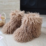 New Children's Snow Boots Warm Wool-like Beach Wool Fur Boots Fur Boots Kids Boots