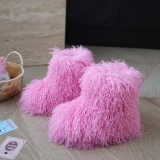 New Children's Snow Boots Warm Wool-like Beach Wool Fur Boots Fur Boots Kids Boots