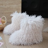 New Children's Snow Boots Warm Wool-like Beach Wool Fur Boots Fur Boots Kids Boots