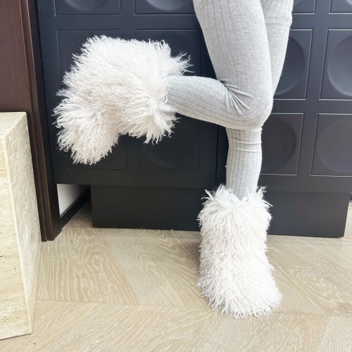 New Children's Snow Boots Warm Wool-like Beach Wool Fur Boots Fur Boots Kids Boots