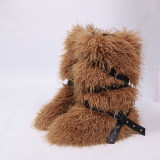Hot Girl Sexy High Tube Long Boots Snow Boots 2025 New Cross Belt Buckle Fur Long Boots