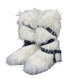 European and American Style Furry Snow Boots for Women Winter 2025 New Warm High Tube Cross Strap Rivet Non-Slip Cotton Shoes