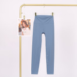LULU Cross-Border Tight-Fitting Nude-Feel Yoga Pants Peach Butt-Lifting Training Fitness Long Pants Elastic Sports Cropped Pants for Women