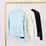 LULU In Stock Windproof Waterproof Fleece-Lined Hooded Slimming Sports Jacket Softshell Slim Fit Jacket Yoga Wear