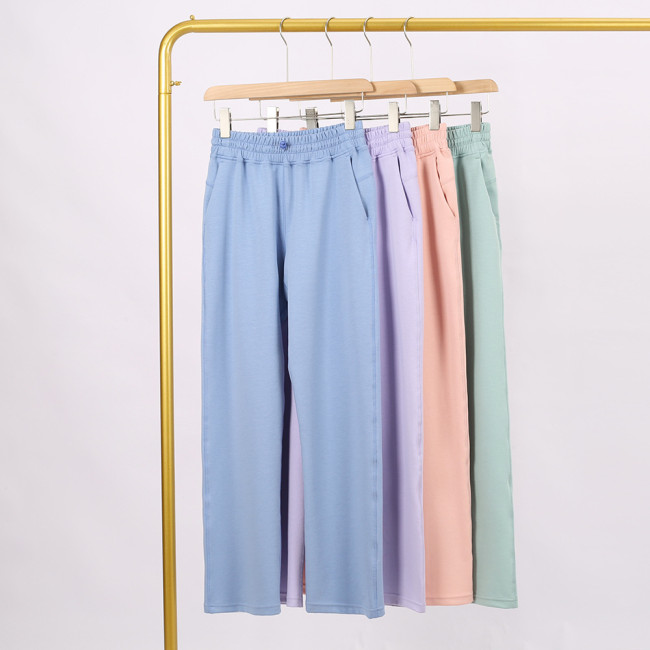 LULU (in stock) Yoga wide-leg high-waisted loose casual air-layer sweatpants with slight flare for sports