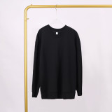 LULU (in stock) Women's yoga wear long-sleeved round-neck sweatshirt, high elasticity, loose fit, long-sleeved round-neck sweatshirt with air layer