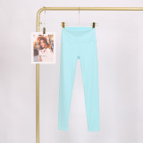 LULU Cross-Border Tight-Fitting Nude-Feel Yoga Pants Peach Butt-Lifting Training Fitness Long Pants Elastic Sports Cropped Pants for Women