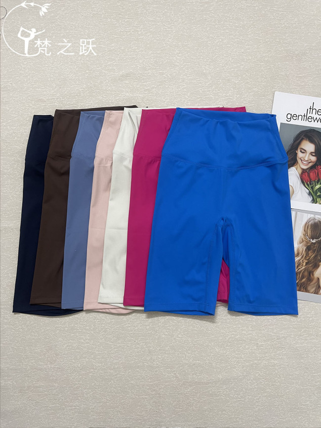 In-stock Lulu five-point pants, elastic and breathable, suitable for running, fitness, commuting, cycling, no awkward lines, butt-lifting yoga shorts