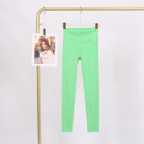 LULU Cross-Border Tight-Fitting Nude-Feel Yoga Pants Peach Butt-Lifting Training Fitness Long Pants Elastic Sports Cropped Pants for Women