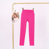 LULU Cross-Border Tight-Fitting Nude-Feel Yoga Pants Peach Butt-Lifting Training Fitness Long Pants Elastic Sports Cropped Pants for Women