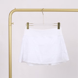 LULU Three-Pleat Skirt for Fitness and Sports, Two-in-One Anti-Exposure Elastic Breathable Tennis Skirt for Women, All-Season