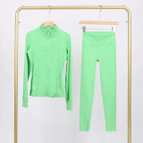 LULU DF Stand Collar Jacket Nine-Point Set Zipper Slim Fit Jacket Stretchy Quick-Dry Tight Fitness Yoga Wear