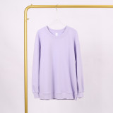 LULU (in stock) Women's yoga wear long-sleeved round-neck sweatshirt, high elasticity, loose fit, long-sleeved round-neck sweatshirt with air layer