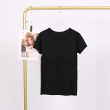 LULU 1.0 High Elasticity Sports Round Neck Short Sleeve Women's Quick-Dry Tight Top Running Training T-Shirt Yoga Wear for Women