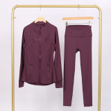 LULU DF Stand Collar Jacket Nine-Point Set Zipper Slim Fit Jacket Stretchy Quick-Dry Tight Fitness Yoga Wear